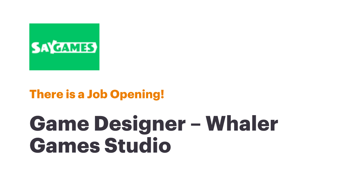 SayGames Job Openings